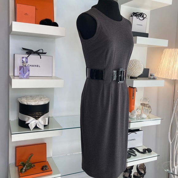 💋 Calvin Klein BELTED DRESS NWOT - Picture 2 of 12